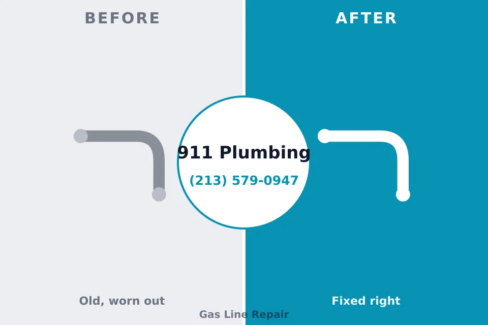 Before and after: plumbing repair Huntington, UT